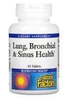 Natural Factors, Lung, Bronchial &amp; Sinus Health, 45 Tablets