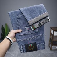 Gifts Jean MenS Pants Summer Business Straight Thin Elastic Tide Brand High -End Xintang Cross -Border