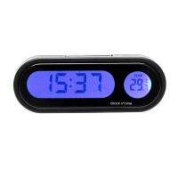 นาฬิกาดิจิตอล LCD แบบพกพา2 In 1สำหรับรถยนต์ &amp; จอแสดงผลอุณหภูมิ Auto Dashboard Clocks Backlight Electronic Screen Clock