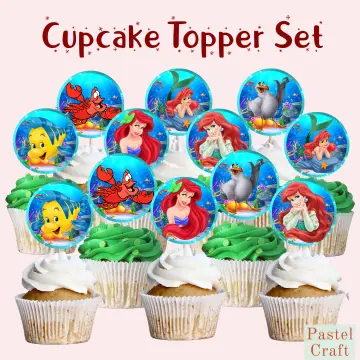 The Little Mermaid Edible Cupcake Toppers (12 Images) Cake Image