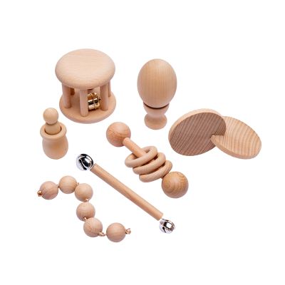 Lets Make 1Set Children Montessori Wooden Toy Baby Rattle Sand Hammer Educational Cognition Teaching Tool Educational Toys