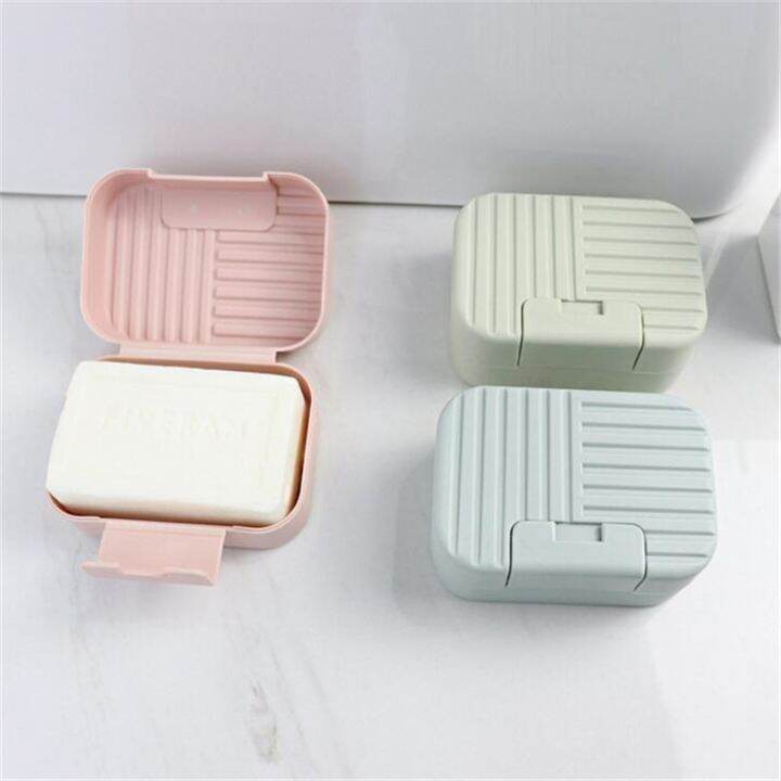 nordic-soap-box-dish-plate-with-lid-lock-sealed-travel-hiking-leakproof-container-holder-home-shower-bathroom-storage-cover-case-soap-dishes