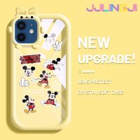 Jlingji เคสสำหรับ iPhone 12 iPhone 12 Pro Max,เคสการ์ตูน Mickey Mouse รูปโบว์ผูกโบว์ลายสัตว์ประหลาดน้อยกันกระแทกทนต่อการขีดข่วนเคสโทรศัพท์โปร่งใสฝาครอบป้องกันซิลิกาเจล TPU เลนส์กล้องถ่ายรูป