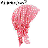 ALTOBEFUN จุดผู้หญิง Bandanas เลดี้ชนบทหมวกสาวฮิปฮอปยืดผ้าโพกหัวหมวกหญิง H Eadwear Chemo หมวกโพลีเอสเตอร์ BD006