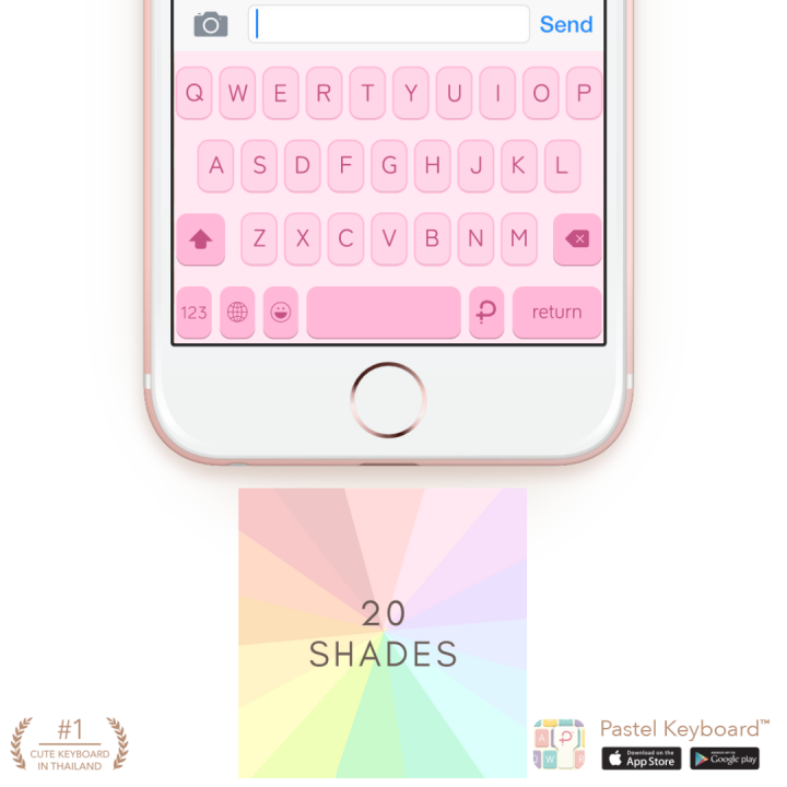 20 Shades Keyboard Theme⎮(EVoucher) for Pastel Keyboard App Lazada.co.th