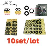 AliSunny 10pcs Back Camera Glass for iPhone 11 12 13 Pro Max 13MINI XR XS 14 Rear Cam Cover Lens 3M Sticker Holder Parts  Screen Protectors