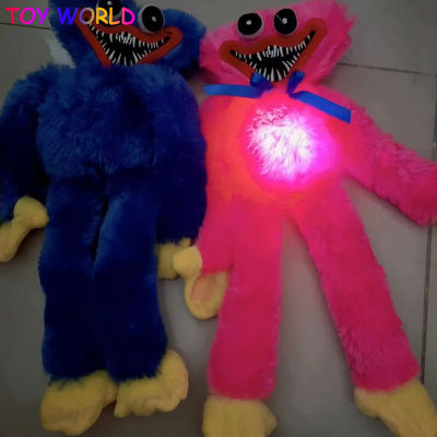 Newest with Music LED Light 40cm poppy playtime huggy wuggy toy smile Game Character Plush Doll Plushie Smile Scary Toy Personality Soft Toy For Kids