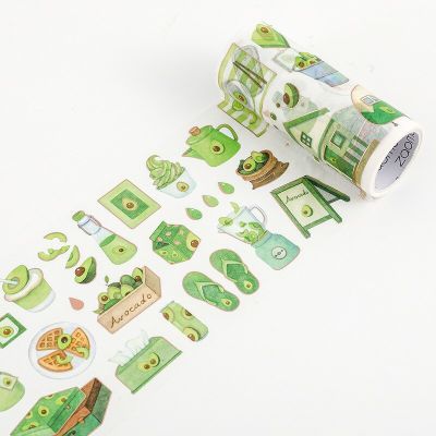 Washi เทปอะโวคาโด3เมตรหน้ากากเทป P Apeleria น่ารัก S Crapbook สมุดเครื่องเขียน Kawaii ตกแต่ง Supplie