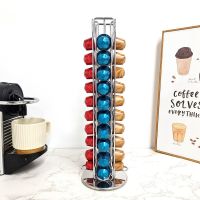 【YF】 Suporte De Pod Café Nespresso Racks Rotativos Suportes Metal Inoxidável Stand Rack Display Cápsulas 1 Peça