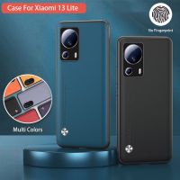 เคสหนังธรรมดาสำหรับ Xiaomi 13 Lite/ Cui 2 5G กรอบ TPU ฝาหลังอ่อนนุ่ม360กันกระแทกกันลื่นป้องกันลายนิ้วมือ ° การป้องกันทุกรอบ