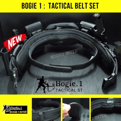 เข็มขัดสนาม เข็มขัดยุทธวิธี พร้อมรองนวม รุ่น 3 เส้น Bogie1 -  (3 Tactical Belt Set by Bogie1) เข็มขัดยุทธวิธี เข็มขัดนวม