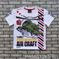 เสื้อยืดเด็กชาย แบรนด์แท้ Wheel&amp;Wing สำหรับเด็กไม่เกิน12ปี MW660339 (S-XL) Air Craft