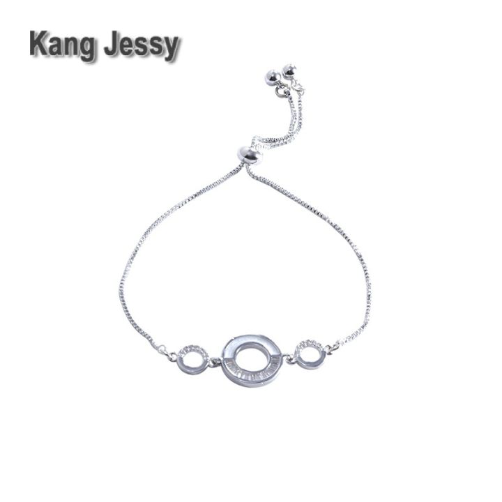 kang-jessy-สร้อยข้อมือแหวนเพทายหรูหราน้ำหนักเบาออกแบบเฉพาะสร้อยข้อมืออารมณ์ระดับไฮเอนด์เครื่องประดับมือปรับได้