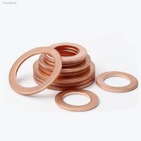 卐 10-50pcs M5 M6 M8 M10 M12 M14 M16 M18 M20 M22 Solid Copper Washer Shim Flat Ring Gasket Rings Seal Plain Spacer Washers Fastener