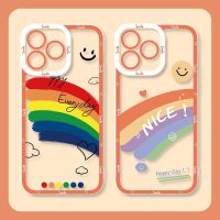 เคสซิลิโคนสีรุ้งการ์ตูนสำหรับ Samsung กาแล็คซี่,S22 S23 S21พิเศษ S20 S10 FE บวก Note 20 10 9 A32 A52 A72ฝาปิดใส TPU