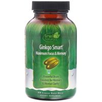 Irwin Naturals, Ginkgo Smart Maximum Focus &amp; Memory 60 Liquid Soft-Gels