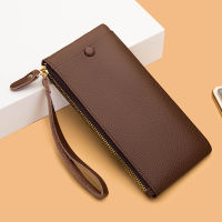 Women Genuine Leather Mobile Phone Bag Fashion Design Clutch Bag Pure Color Real Cowhide Small Wallet Ladies Trend Coin Purse