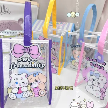 A cute transparent jelly bag suitable for girls, both portable and