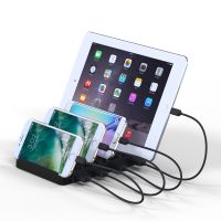 Multi Wireless Charger QC 3. 0 PD 4 Port Usb Fast Charger Station Carregador Portátil For Iphone 12 Pro Max Samsung