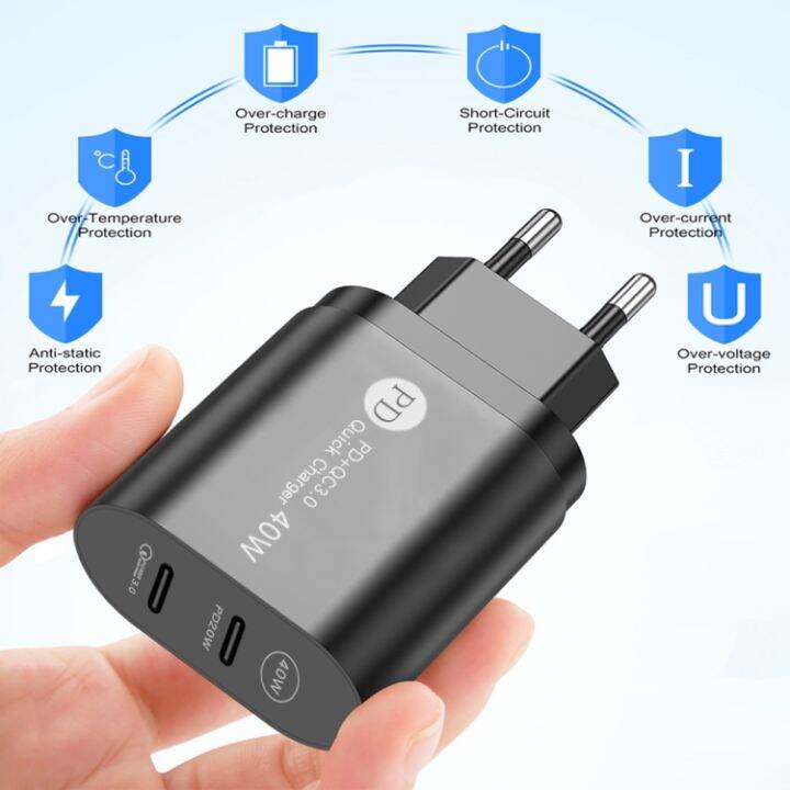 usb-c-pd-แบบคู่002-40w-type-c-ชาร์จเร็วสำหรับ-iphone-ipad-series-ปลั๊กแบบ-uk