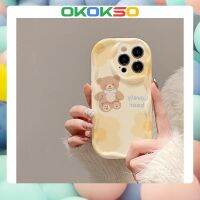 [OKOKSO] เคสมือถือ แบบนิ่ม ลายการ์ตูนหมี ขอบโค้ง กันกระแทก สําหรับ OPPO Reno9 Reno8 Reno7pro reno6 7z 8T 5 R17 A9 2023 4Z 5G F11 A31 A3S A78 A77