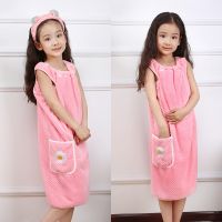 ◑❀ A big bath towel boy girl child take a to cute condole belt than pure absorption robe that occupy the home