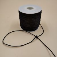 1mm Black Chinese Knot Rattail Satin Cord Braided String Jewelry Findings Beading Rope #R900 Electrical Connectors