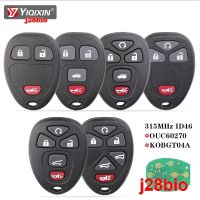 YIQIXIN กุญแจรีโมตอัจฉริยะ3 4 5 6ปุ่มสำหรับ Chevrolet Tahoe Traverse GMC Chevy Silverado Buick Hummer H3 OUC60270 315MHz J28bio