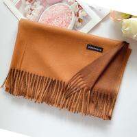 {Warm scarf}2021จัดส่งฟรี270กรัมผู้หญิงแคชเมียร์หนา U Nisex แข็งผ้าพันคอ Pashmina ผ้าคลุมไหล่ห่อหญิงฮิญาบ Stoles พู่ยาวหัวท่อไอเสีย