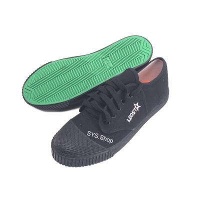 รองเท้าผ้าใบนักเรียน รองเท้าผ้าใบพละ ลีโอ 205 สีดำ/สีขาว