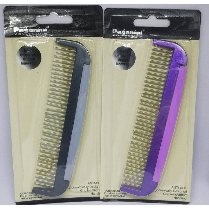 hair Doctor, paganini Rotating Steel bristle hair comb LONG, steel comb