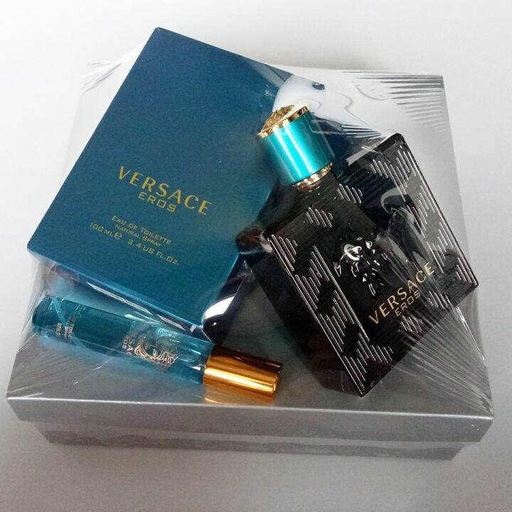 VERSACE EROS PERFUME GIFT SET FOR HIM (EROS 2 IN 1) Lazada PH