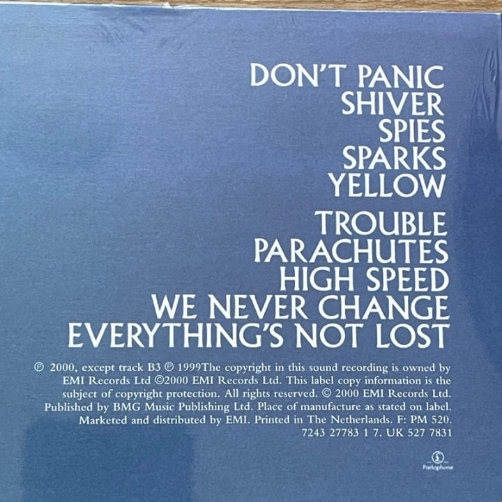 แผ่นเสียง-coldplay-parachutes-vinyl-lp-album-reissue-แผ่นเสียงมือหนึ่ง-ซีล