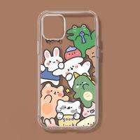 -พร้อมส่งในไทย-เคสซิลิโคนสกรีนลายการ์ตูนรวมสัตว์ TPU นิ่ม สำหรับรุ่น 14/14PRO 14 PROMAX 13/13PRO 13PROMAX 12 11 XS #456