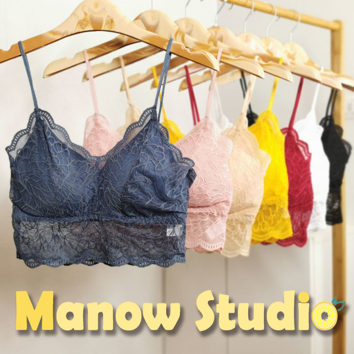 เสื้อชั้นในลูกไม้-เสื้อกล้ามลูกไม้-สายเดี่ยว-บราสายเดี่ยว-6638-manow-studio