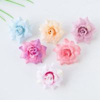 ﹊◕ 100Pcs Silk Small Rose Head Artificial Flower for Christmas Wreath Decoration Home Wedding Bouquet Wall  Accessory DIY Scrapbook