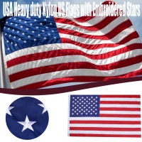 ♚Liuwish Store ธงชาติอเมริกา3X5ฟุตกลางแจ้ง USA Heavy Duty ไนลอน US Flags ปักดาว