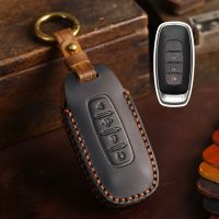 Leather Car Key Case Cover For Nissan X-Trail T33 Qashqai 2022 J12 Ariya Altima Teana 2022 2023 Key Cover Car Accessories