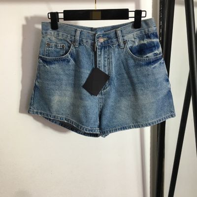 DV29 PA shorts 2023 Summer new rear pocket triangle label decorative high waist all-match jeans womens salt series