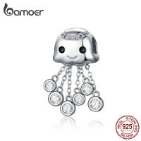 BAMOER Design Jellyfish Charm Real 100 925 Sterling Silver Child Bead Charms Fit Bracelets Beads &amp; Jewelry Making BSC081