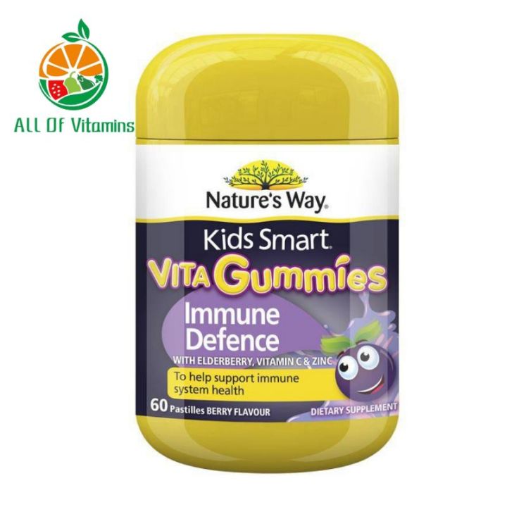 nature-s-way-kids-smart-vita-gummies-วิตามินเด็กแบบเยลลี่-60-เม็ด-พร้อมส่ง-วิตามินสำหรับเด็ก-อาหารเสริมเด็ก-บำรุงสมอง-อาหารเสริม-อาหารสำหรับเด็ก