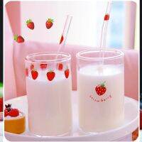 【CW】❄✕♈  300 Borosilicate Strawberry Drinking Glasses Cup with Upgrade Thickened Version