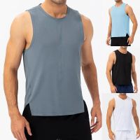 Mens Summer Fitness loose Running Vest Quick Dry Breathable Gym Workout Vest Muscle Athletic Shirt Workout Base Layer Tank Top