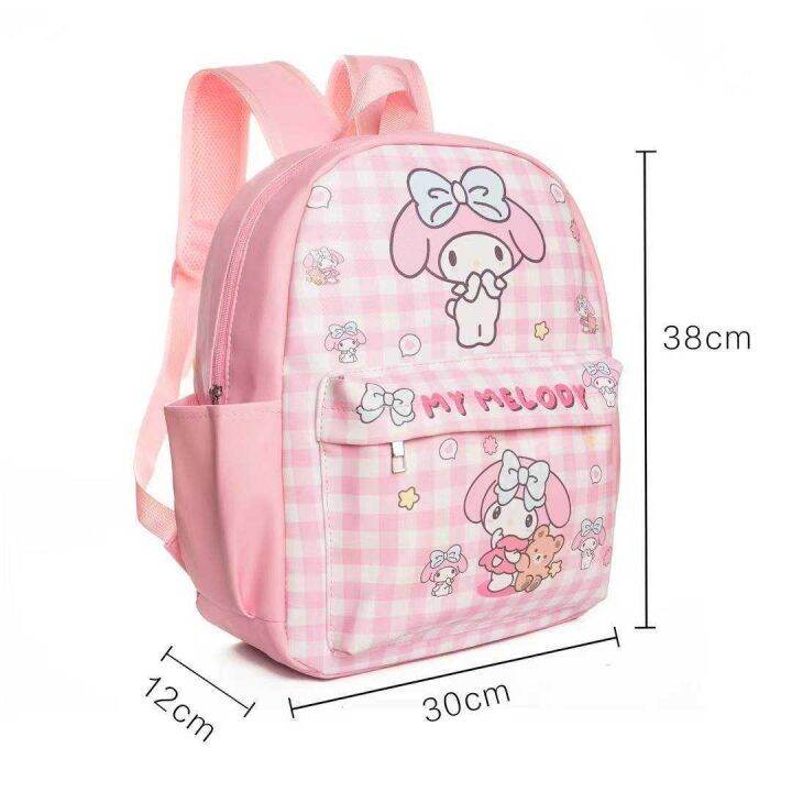 เป้นักเรียน-ลาย-sanrio-มี-5-ลาย-ขนาด-16-นิ้ว-วัสดุหนัง-pu-มีช่องใส่ของด้านหน้า-และด้านข้าง