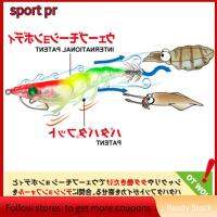 SPORT PR 2pcs อุปกรณ์ตกปลาแท็กเกิล เหยื่อกุ้งไม้ ตะกั่ว Sinker อุปกรณ์จับยึด ตะขอรูปปลาหมึก 2023 ปลาหมึกสีขาว เหยื่อล่อปลาหมึก เหมือนจริงเหมือนจริง