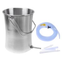 1 Set 2L Enema Barrel Reusable Colonic Irrigation Bucket Stainless Steel Enema Bucket Enema Cleaner Set With Hose Nozzle