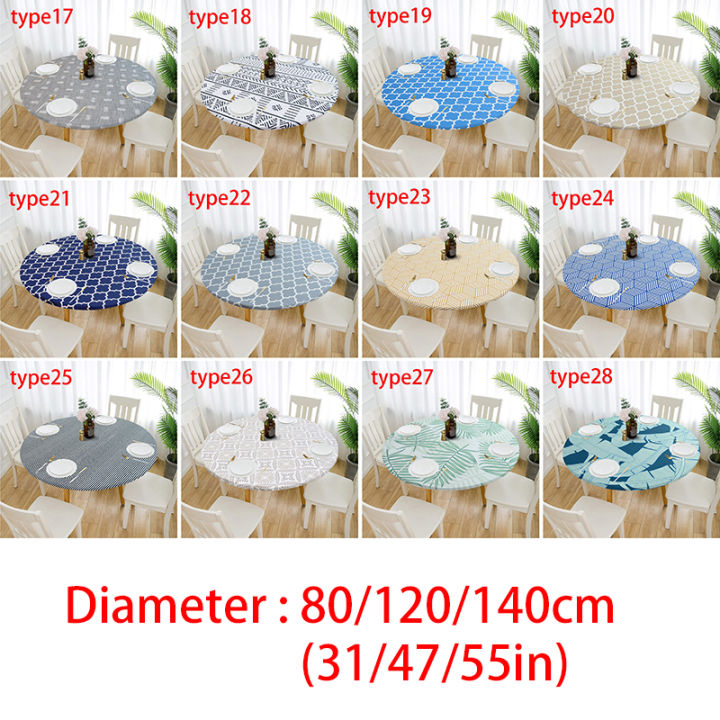 yurongfx-round-dining-room-elastic-tablecloth-waterproof-non-slip-classic-pattern-table-cloth-cover-home-kitchen