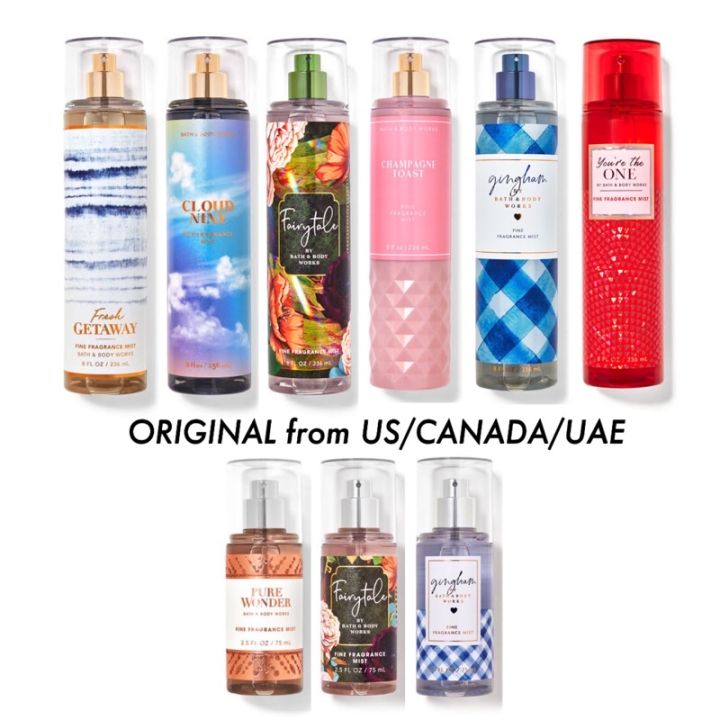 Special Offer Bath And Body Works Fragrance Mist 236Ml From Uae, Canada And  Us Dahlia Gingham You'Re The One | Lazada Ph