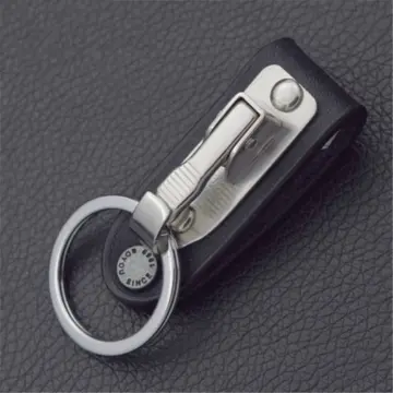 Stainless Steel Detachable Keychain Waist Belt Clip Key Ring