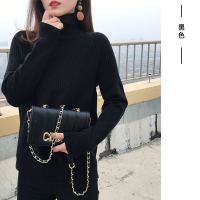 High quality turtleneck sweater ladies winter pullover cashmere sweater solid knit sweater fall fashion sweater